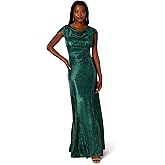 Adrianna Papell Womens Metallic Knit Gown