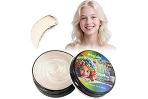BRIMFULITE Hair Color Wax, Temporary White Hair Dye, Hair Coloring Hair Dye for Kids, Women and Men, Nourishing & Washable White Hair Wax 2.12 Oz.