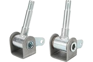 Go Kart Spindle Set, 2 Pcs 5/8in X 4.5in Steel Alloy Spindle Bracket Set for Go Kart Accessories with Bushings, Spacers, and 