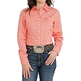 Cinch Women's Coral Print Button Shirt Coral