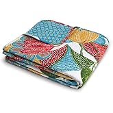 Lush Decor Layla Throw Blanket, 60 x 50, Orange & Blue