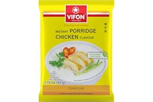 VIFON Instant Chicken Porridge (Chicken Flavor) Bag, 50 g |Pack of 50 | Halal Certified | Vietnamese Instant Rice Porridge | Contains Real Spices | Ready in 3 Minutes