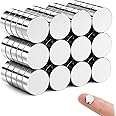 Grtard 50 Pack 8 × 3 mm Magnets for Crafts, Small Magnets, Round Magnets, Magnets for Fridge, DIY, Building, Crafts and Kitchen Cabinet, Office Magnets