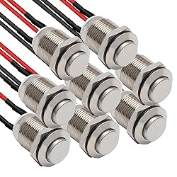 APIELE 8PCS 12mm Momentary Push Button Switch 1NO