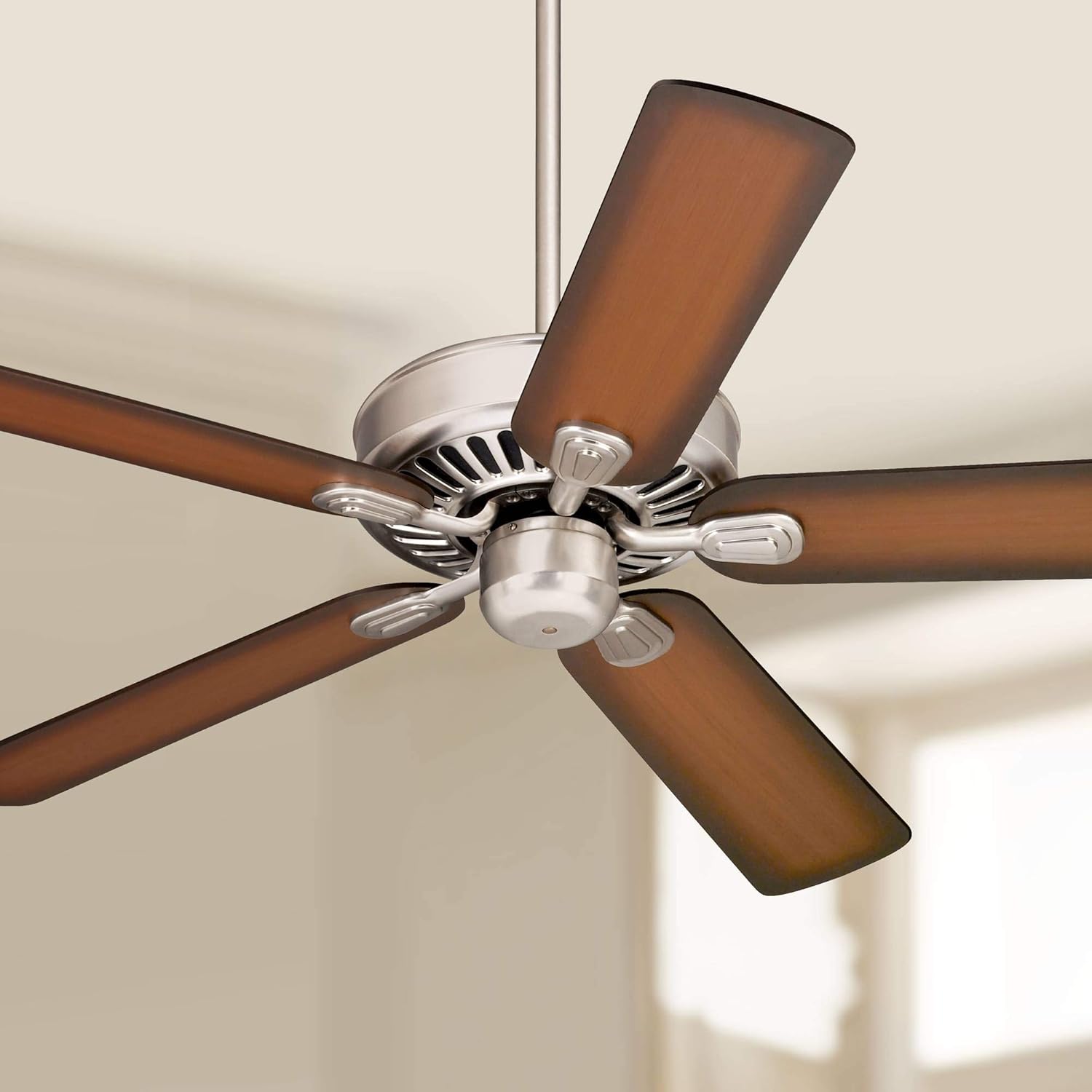 52 Windstar Ii Ceiling Fan Brushed Nickel Square Tip Shaded