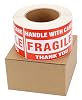 20 Rolls Fragile Shipping Labels - 3x5 Inch, Handle With Care Stickers, 500 Labels Per Roll (10,000 Total)