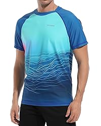 VAYAGER Men's Swim Shirts Rash Guard UPF 50+ Quick