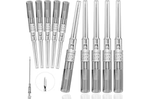 Yugui 16G Catheter Piercing Needles,IV Catheter Hollow Needles for Ear Nose Septum Belly Button Navel Eyebrow Nipple Lip Professional DIY Tool Supplies for Beginners