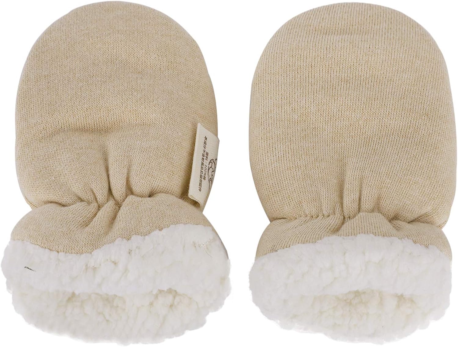 JINTN Newborn Cashmere Knit Warm Gloves Baby Full Finger Winter Thermal Gloves Anti-Scratch Fleece lined Infant Toddler Thicken Cotton Boys Girls Mittens Xmas Gifts