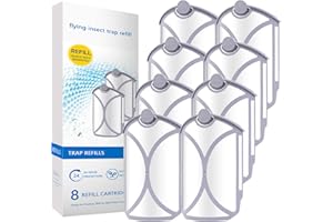 LONYEON 8-Pack Refill Cartridges Compatible with ZEVO M364 Plug-in Light,Traps Replacement Refills for Use for Indoors,Kitchen,Bedroom