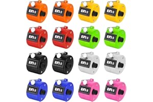 16 Pack Handheld Tally Counter 4 Digit Mechanical Palm Clicker Counter Hand Tally Counter for Counting Numbers Knitting Row S