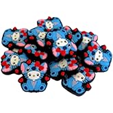 Kitty Halloween Costume Silicone Focal Beads 12pk Bulk Character Blue Alien for Beadable Pens 3D Keychain Makeup Brushes
