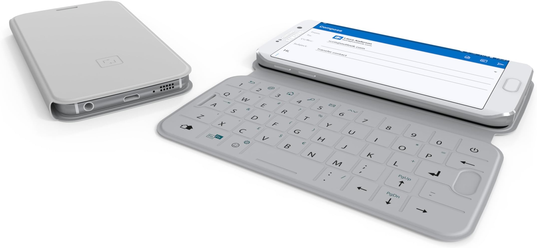SlimType smartcover with keyboard (Pearl White)