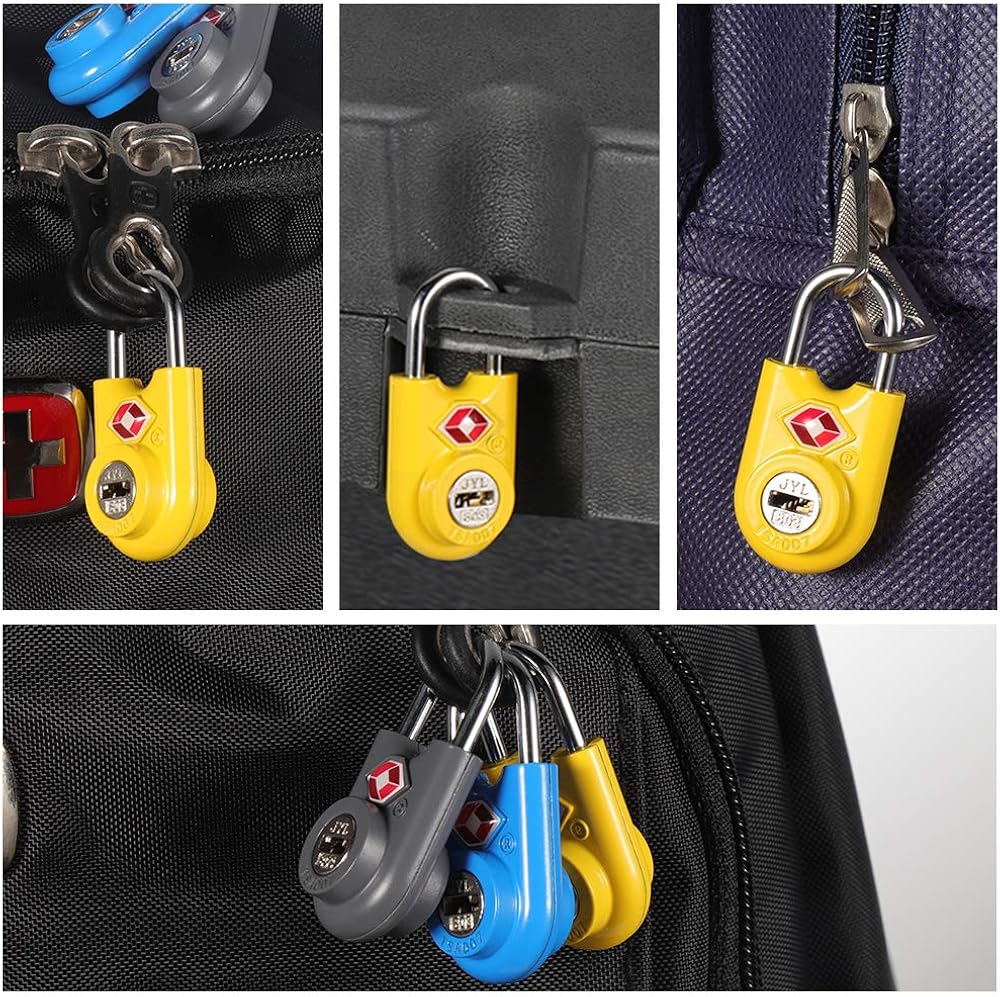  | TSA Compatible Travel Luggage Locks, Alloy body with Steel Shackle, Keyed Lock (YELLOW 2 PACK) … | Luggage Locks