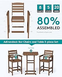 SERWALL Balcony Adirondack Chairs and Table 3