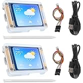2pcs ESP32 Display 2.8 inch with Acrylic Case, ESP32-32E CYD ESP32 Board | WiFi+BT Dual-core TFT Module, ESP32 Development Board ILI9341 Driver 240X320 Smart LCD Display Screen for Arduino IOT