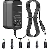 15V 1A Car Jump Starter Power Cord Charger for DBPower, Tacklife, Schumacher, Gooloo, Beatit Car Jump Starter Replacement Power Supply for Peak 450A 500A 600A 800A 1000A Auto Battery Booster