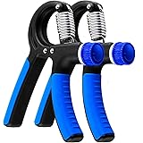 Grip Strength Trainer - 2 Pack Hand Grip Strengthener W/Adjustable Resistance Range 20lbs-90lbs - Robust and Non-Slip Hand St