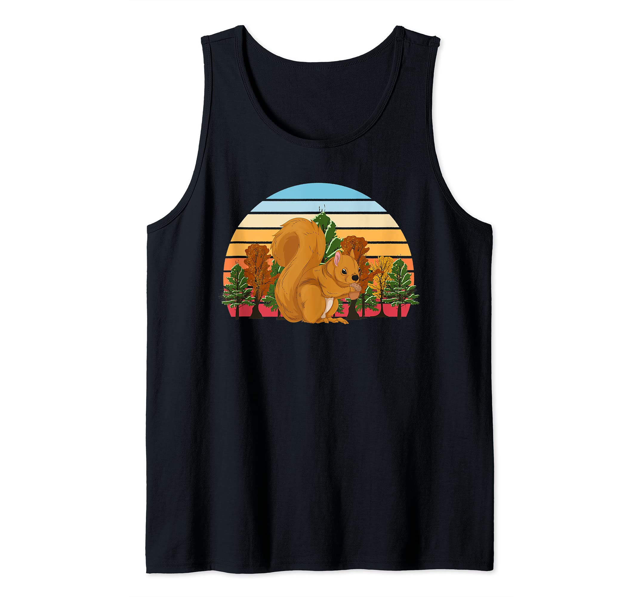 Wildlife Animal Lover Wild Forest Nature Retro Squirrel Tank Top