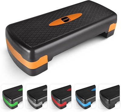 KAYMAN Fitness Steps – Adjustable 10/15 cm, Home Gym, Aerobics, Cardio
