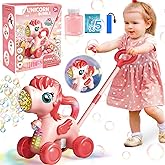 Chridark Bubble Lawn Mower for Kids Toys Age 3 4 5 Year Old: Unicorn Bubble Machine for Toddlers 1-3, Backyard, Travel, Party, Outdoor Toddler Toys, Birthday Gifts for Toddler Girls