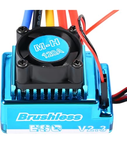 ROCKET-RC Brushless ESC 130A – Contrôleur De Vitesse Pour Voiture 1/10 – Capteur – Carte Programme 130A 1/10