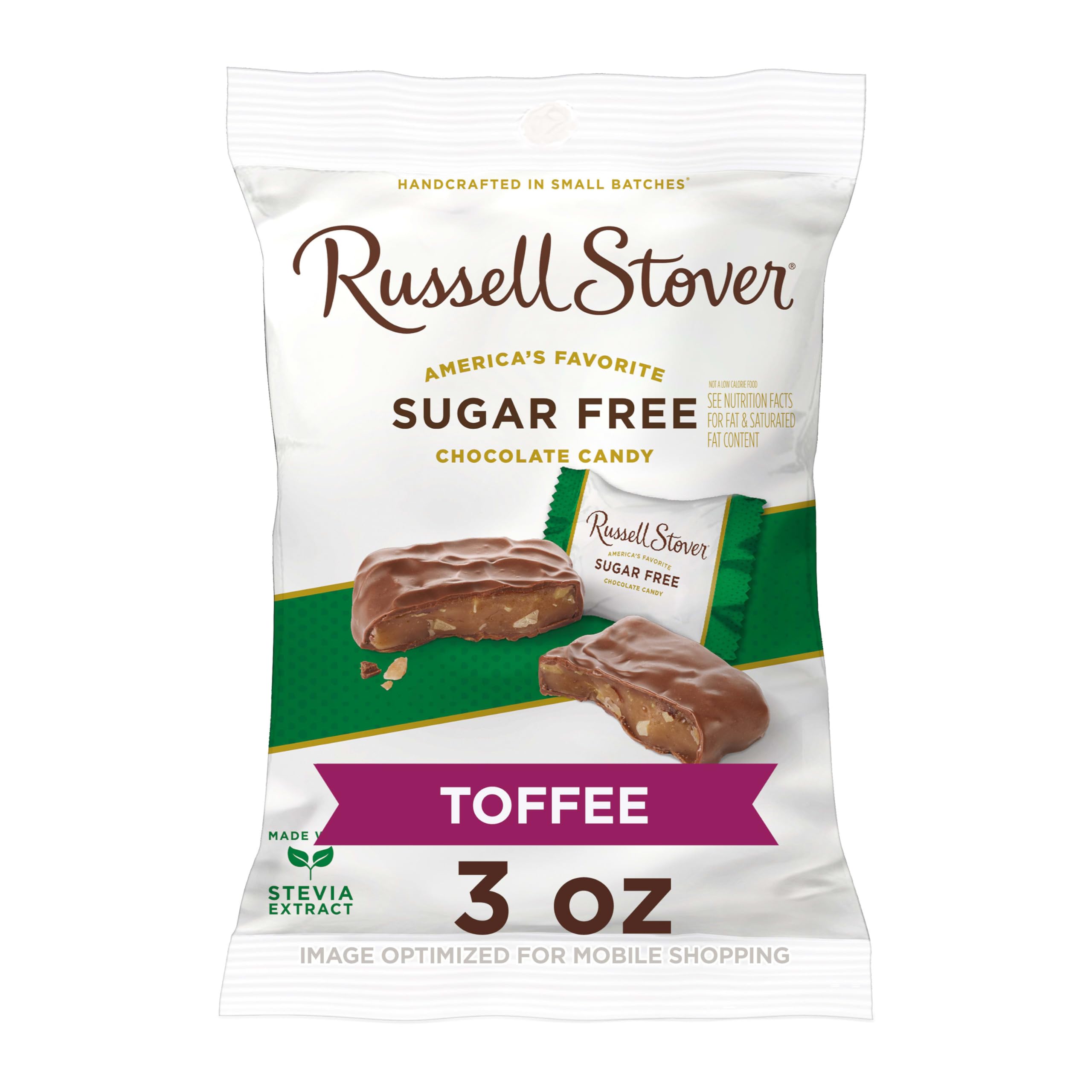 Russell Stover Sugar Free Toffee Squares with