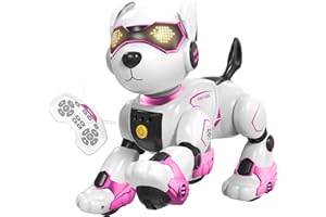 HBUDS Robot Dog Toys for Kids, Remote Control Dog Robot, Voice & Touch Control, Programmable Interactive Robotic Puppy Toy, Sing, Dance, Rechargeable Robo Pet for Boys Girls Ideas