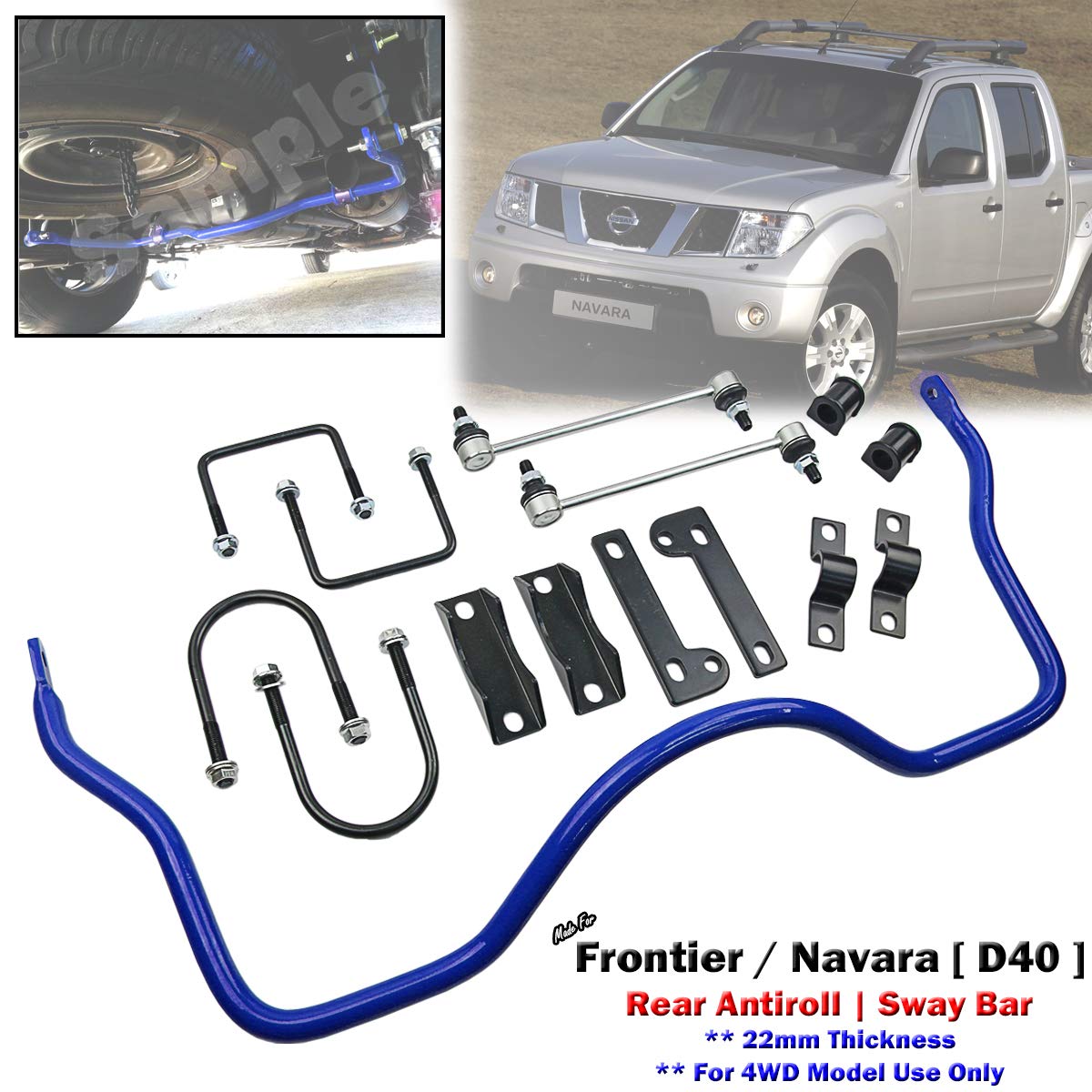 Amazon.com: Rear Anti Roll Sway Bar Stabilizer Kits For Nissan Navara D40  MNT 05-14 4WD 4x4: Automotive