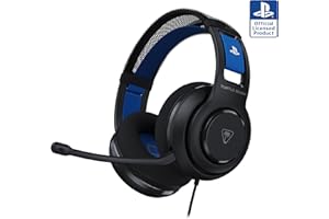 Turtle Beach Atlas 200 Wired Gaming Headset Officially Licensed for PlayStation, PS5, PS4-50mm Nanoclear Drivers, Flip-to-Mute Mic, Memory Foam Cushions, Floating Headband - Black