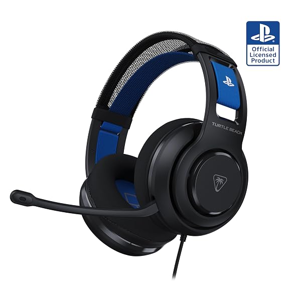 TURTLE BEACH ATLAS 200 WIRED GAMING HEADSET OFFICIALLY LICENSED FOR PLAYSTATION, PS5, PS4-50MM NANOCLEAR DRIVERS, FLIP-TO-MUTE MIC, MEMORY FOAM CUSHIONS, FLOATING HEADBAND – BLACK