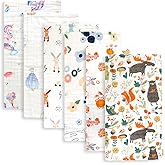 Maliton Muslin Burp Cloths for Baby Girl 6 Pack Large 20''x10'' 100% Cotton Burp Rags Absorbent and Soft 6 Layers Muslin Cloth Baby Boy Newborn Essentials Must Haves(Fairy Tale, Pack of 6)