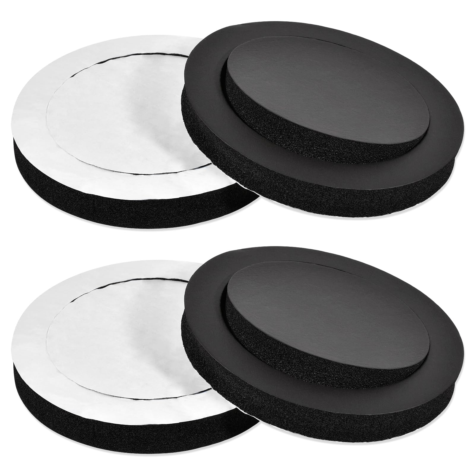 4 Pcs 6.5" Speaker Car Universal Foam Speaker System Kit, Self Adhesive Sponge High Rebound Car Speaker Foam, Speaker Insulation Ring Soundproof Cotton Pad