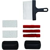 Char-Griller 8922 Flat Iron Gas Griddle Cleaning Kit Barbecue Tool Set Black