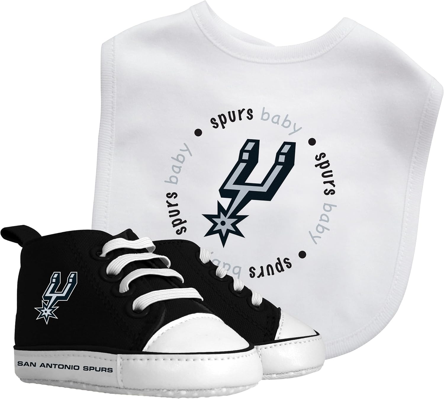 MasterPieces Baby Fanatic NBA San Antonio Spurs Unisex SAS30002Bib & Prewalker Gift Set - San Antonio Spurs: Clothing