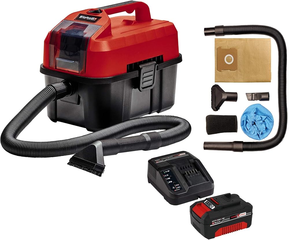 Einhell Power X-Change 10L Cordless Wet Dry Vacuum Kit TC-VC 18/10 Li