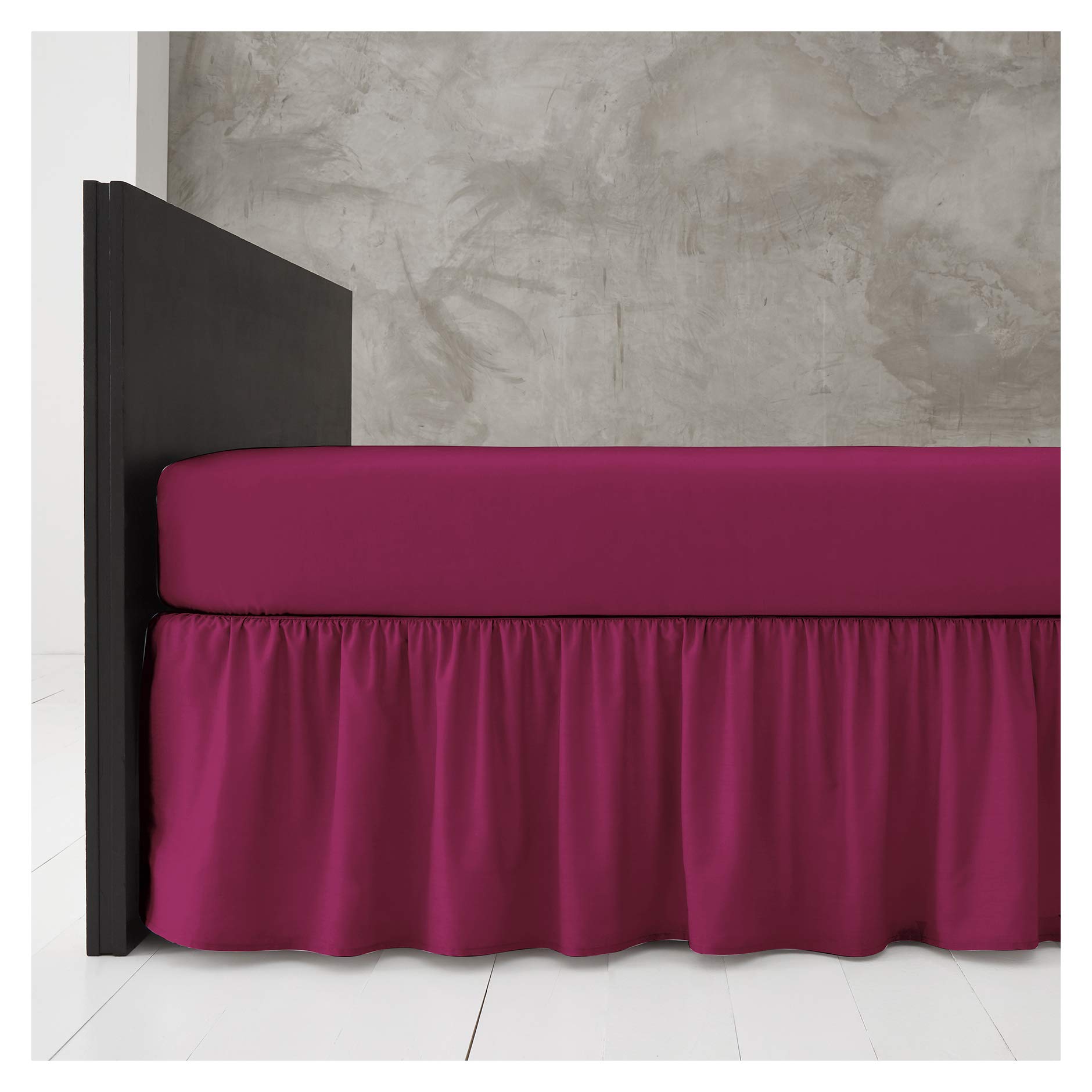 GC GAVENO CAVAILIA Base Valance Sheet, Polyester-Cotton, Fuchsia, King