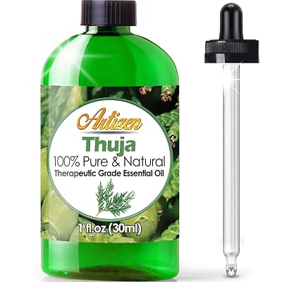 Artizen Thuja Essential Oil (100% PURE &amp; NATURAL - UNDILUTED) Therapeutic Grade - Huge 1oz Bottle - Perfect for Aromatherapy, Relaxation, Skin Therapy &amp; More