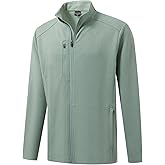 M MAELREG Mens Winter Jacket Performance Thermal Stand Collar Full Zip Textured Insulated Casual Jacket with 5 Pockets