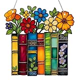 Book Ornament Stained Glass Window Hanging