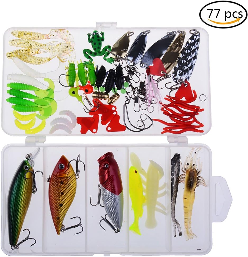 Leurres De Pêche Crankbait 12,5 Cm 40 G – 5 Pièces – Appâts à Bille Intégrée – Pour Eau Douce Et Mer – Truite, Brochet, Perche