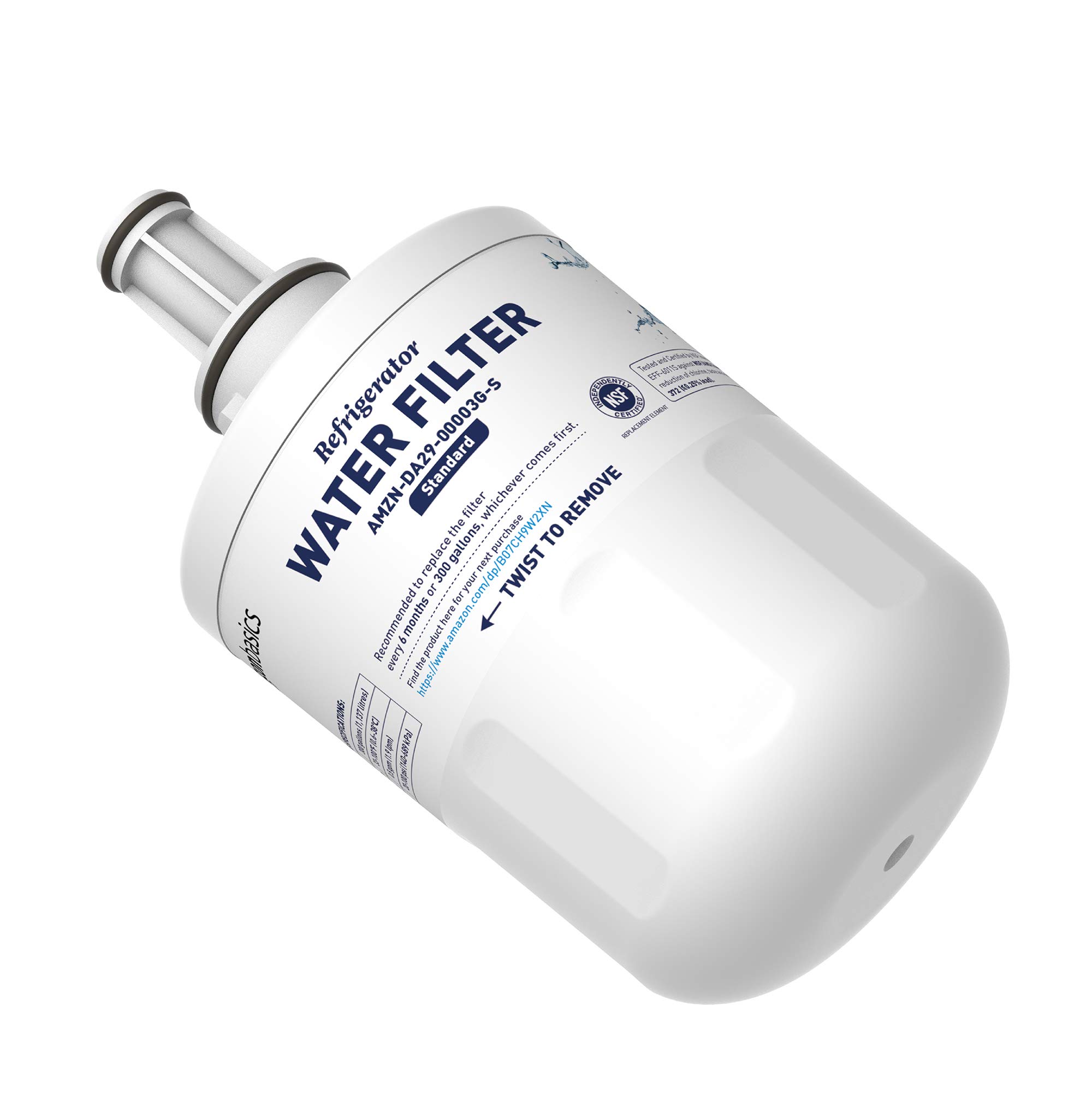 AmazonBasics Replacement Samsung DA2900003G Refrigerator Water Filter Cartridge Pack of 2