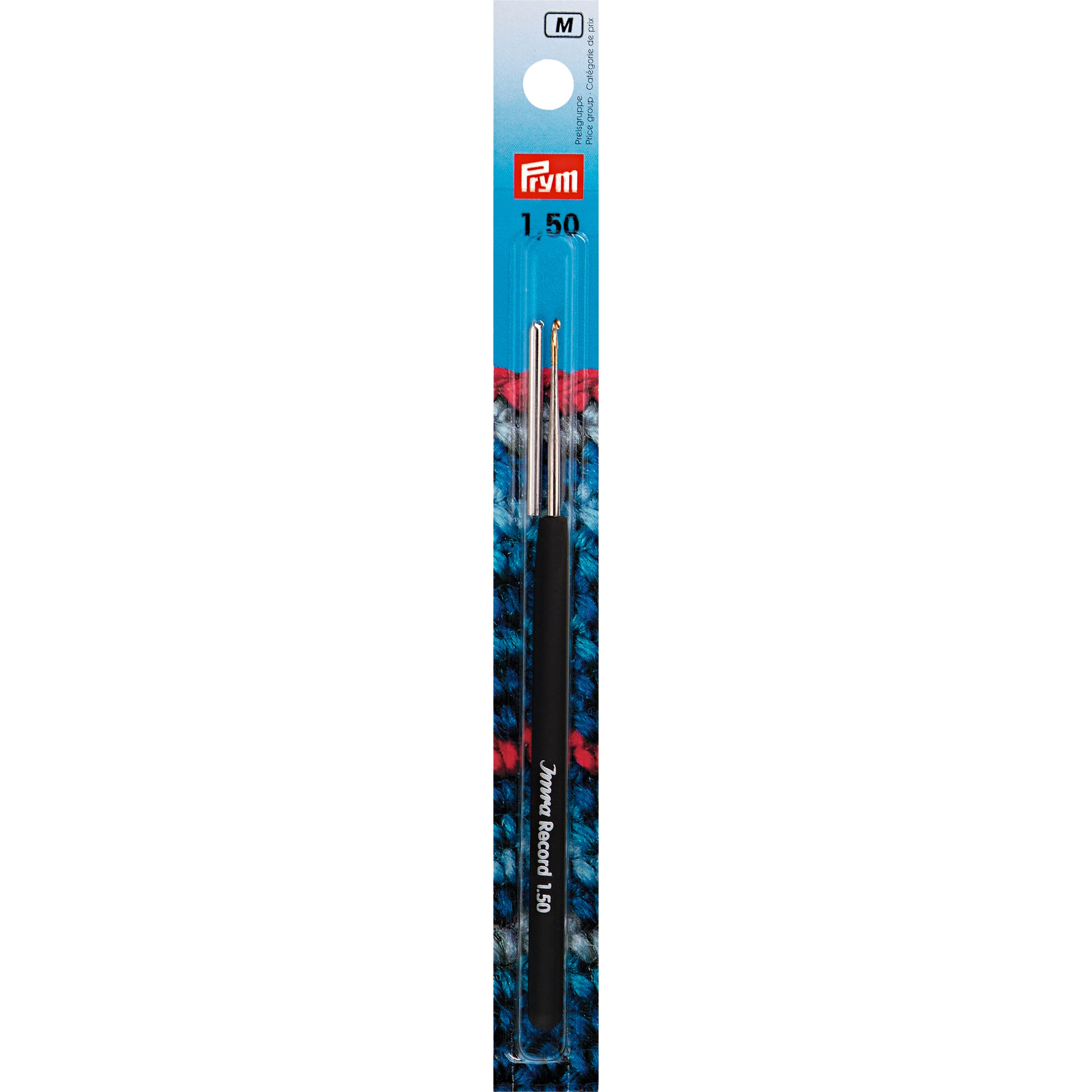 Prym Crochet Hooks for Thread Soft handle steel 1.50mm silver col — image 1