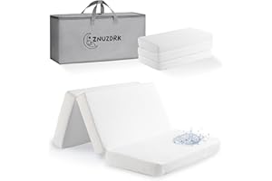 Pack and Play Mattress 38"x26"x1.5", Tri-fold Portable Pack N Play Mattresses for Playpens, Dual-Layer Crib Mattress with Wat