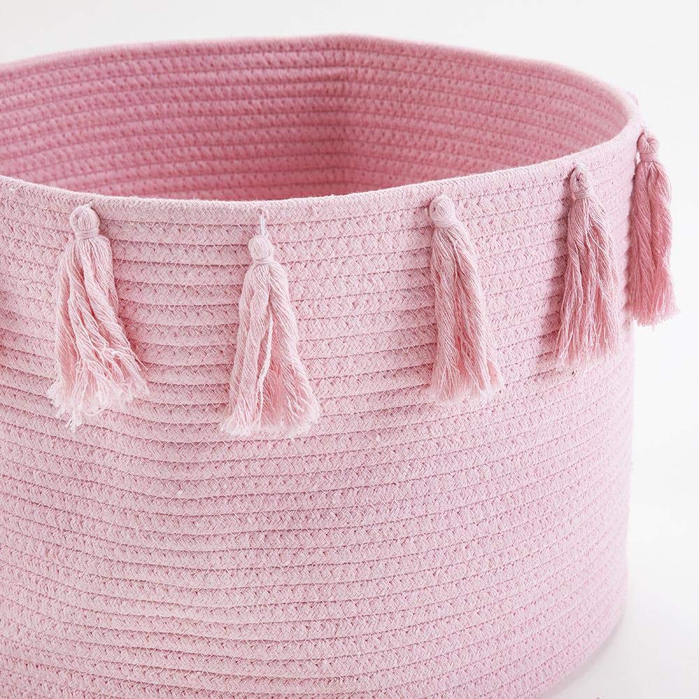 Mantas Juguetes cesto Decorativo de Cuerda de algodón para guardería