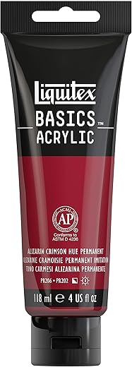 Acrylic Paint, 4-oz Tube, Alizarin Crimson