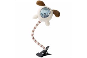 HOUSYLOVE Clip On Mirror, Cubicle Mirror To See Behind You, Clip On Security Mirror, Office Mirror To See Behind You, Desk Mirror To See Behind You, Clip Mirror, Desk Rear View Mirror Office, Dog 01 Style, 1PC