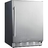 Kalamera 24 inch Stainless Steel Beverage Refrigerator, Under Counter Beverage Cooler for 154 Cans with 32-41℉ Temperature Ra