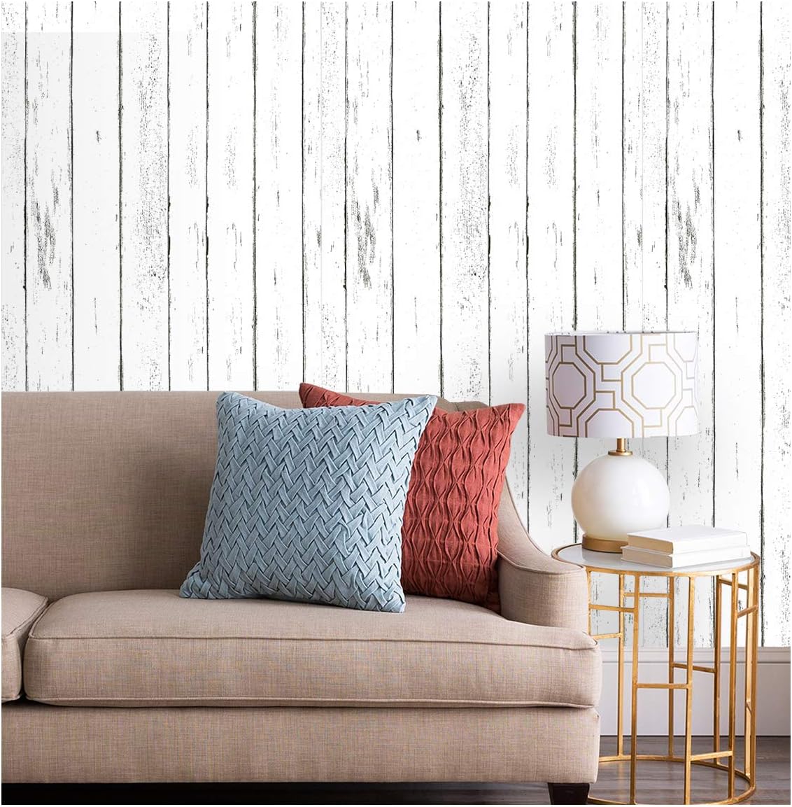 Shiplap Peel and Stick Wood Planks Wallpaper Paper Removable Wallpaper