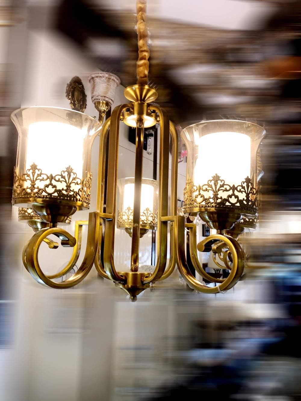 Sanleen Enterprises Modern Style Crystal Glass Chandelier Pendant Ceiling Lighting Fixture- Clear